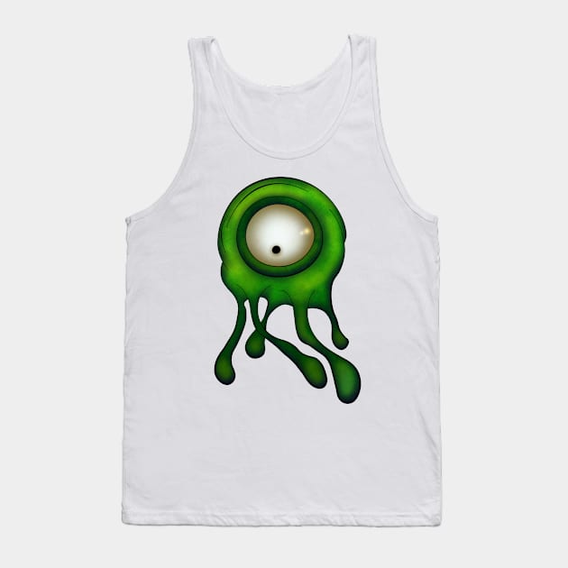 Green alien Tank Top by stefy